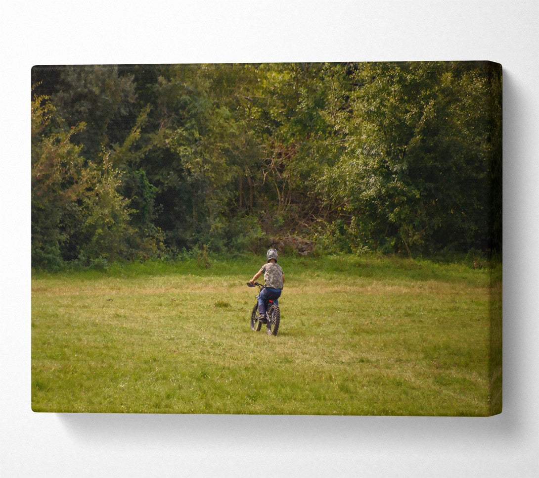  A Canvas Print of Green Field Ride Canvas Wall Art