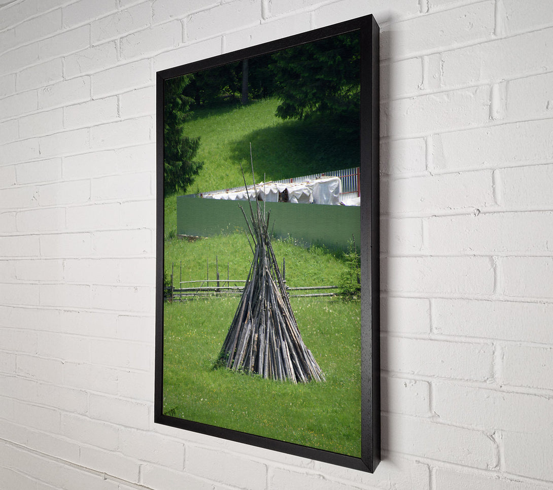  A Canvas Print of Green Woodland Structure Canvas Art