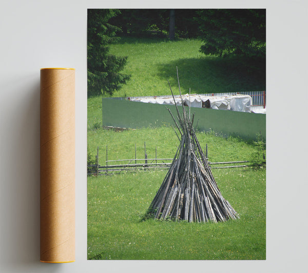 Green Woodland Structure Poster