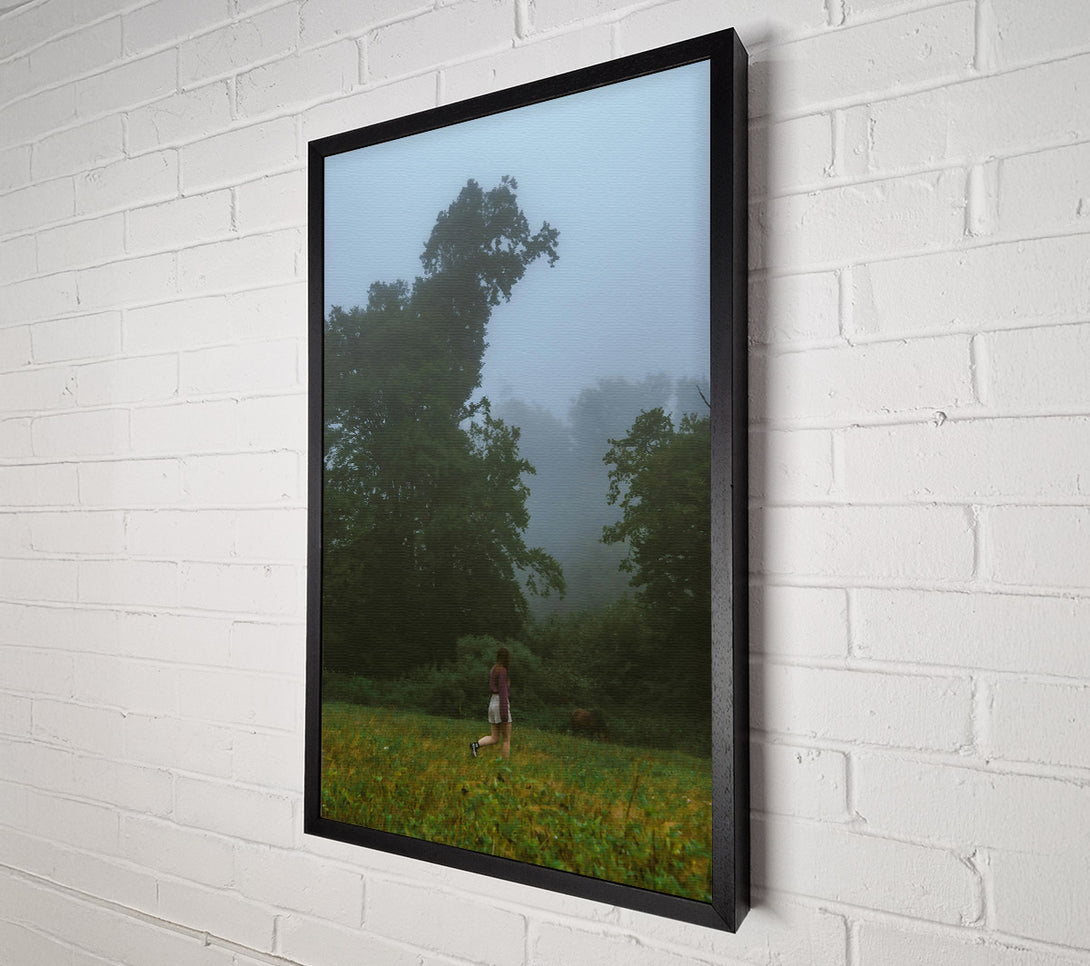  A Canvas Print of Green Foggy Walk Canvas Print