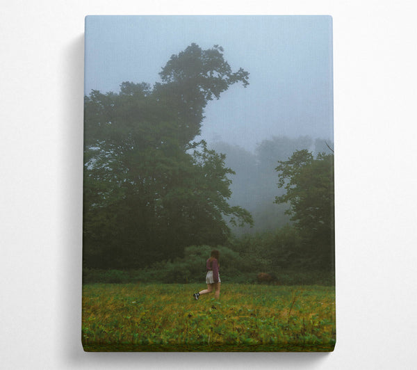  A Canvas Print of Green Foggy Walk Canvas Print