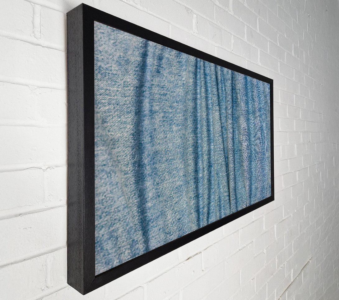  A Canvas Print of Blue Denim Waves Canvas Wall Art