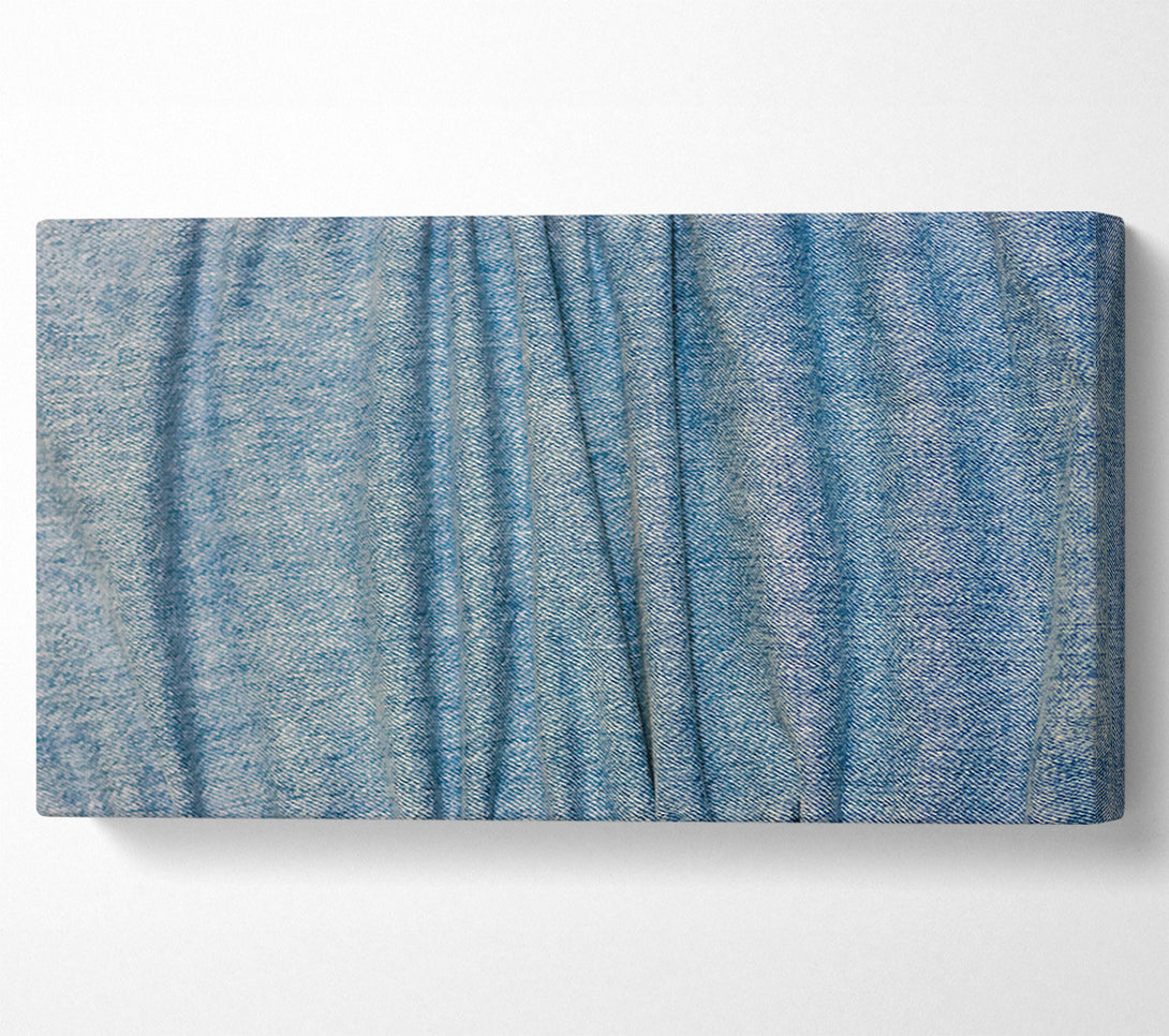 A Canvas Print of Blue Denim Waves Canvas Wall Art