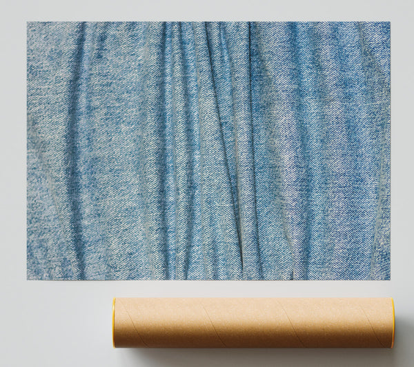 Blue Denim Waves Giclee Print