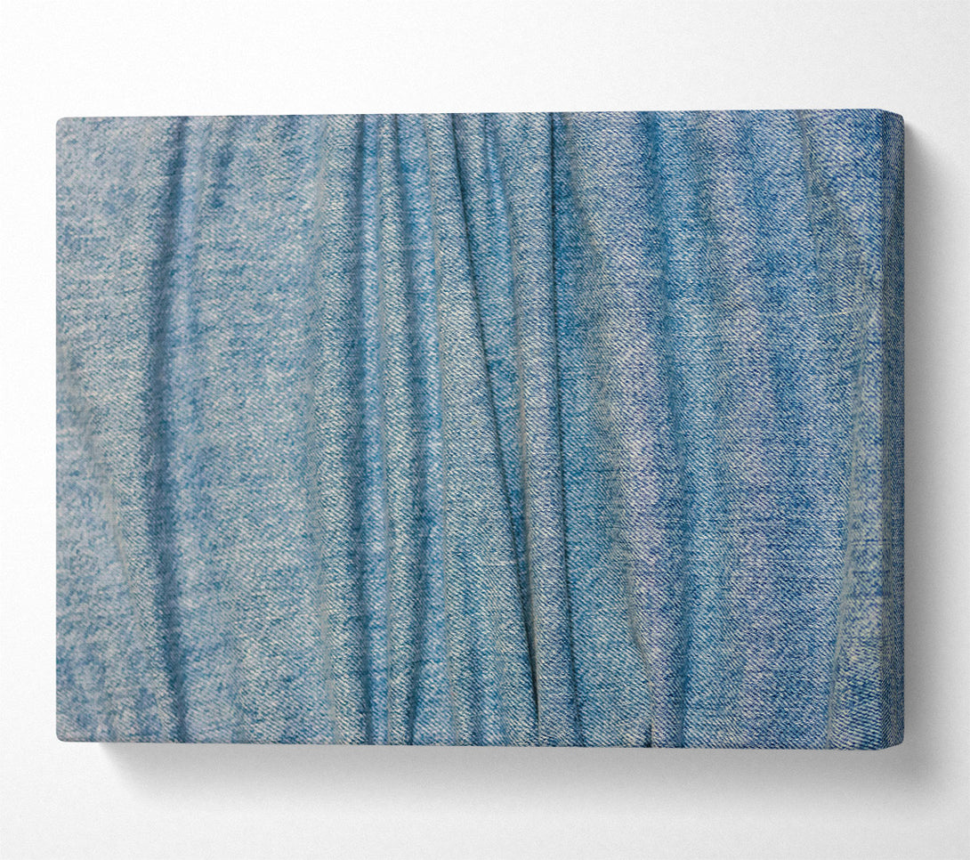  A Canvas Print of Blue Denim Waves Canvas Wall Art