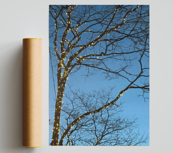 Golden Twinkle Branches Poster