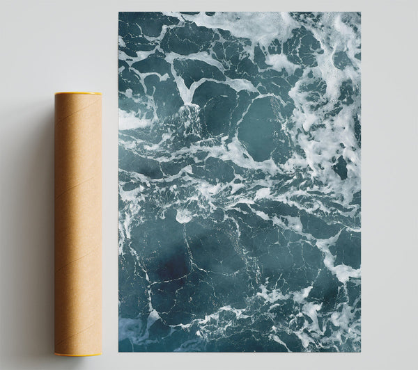 Teal Sea Foam Giclee Print