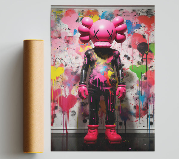 Pink Man Graffiti Giclee Print
