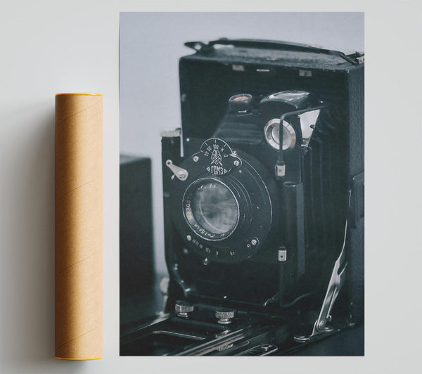 Black Camera Lens Focus Giclee Print