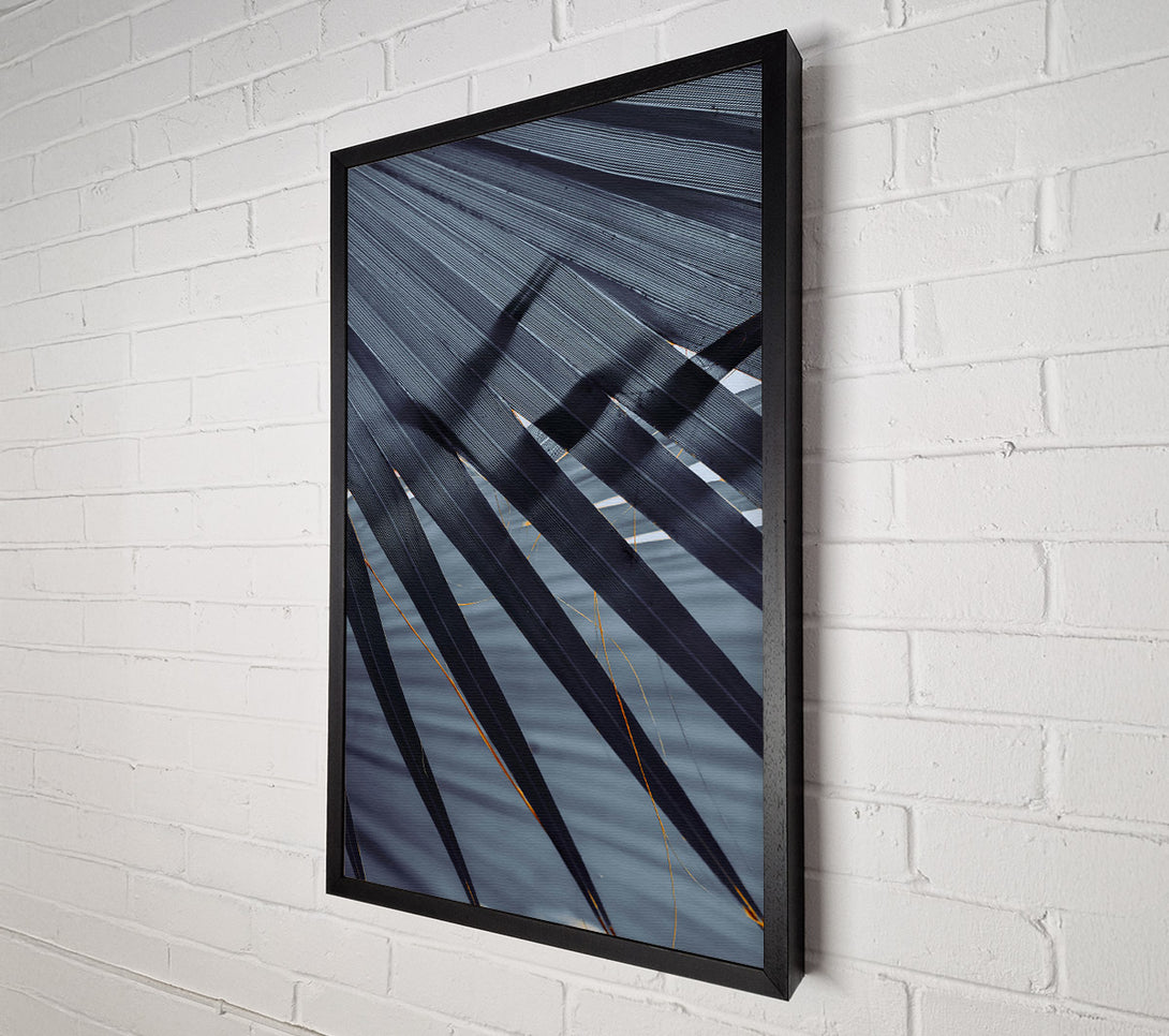 A Canvas Print of Indigo Palm Fronds Canvas Wall Art