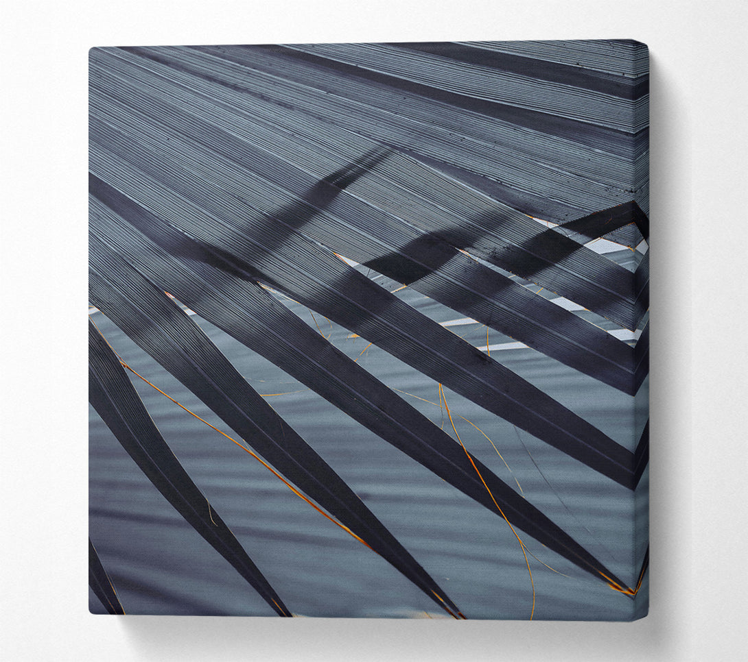  A Canvas Print of Indigo Palm Fronds Canvas Wall Art