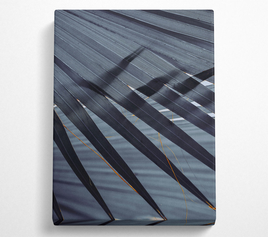  A Canvas Print of Indigo Palm Fronds Canvas Wall Art