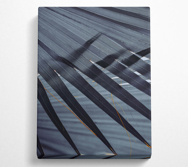  A Canvas Print of Indigo Palm Fronds Canvas Wall Art