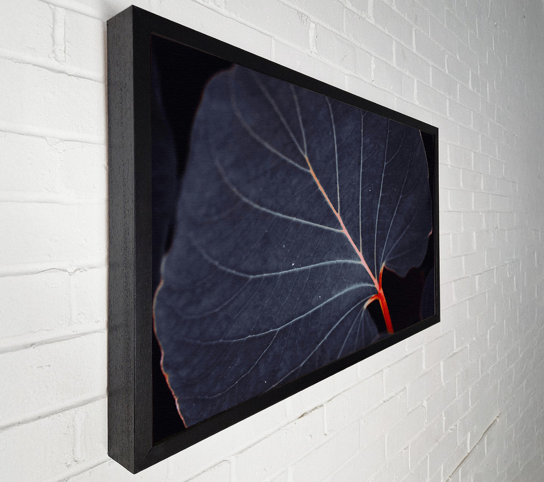  A Canvas Print of Indigo Leaf Vein Canvas Wall Art