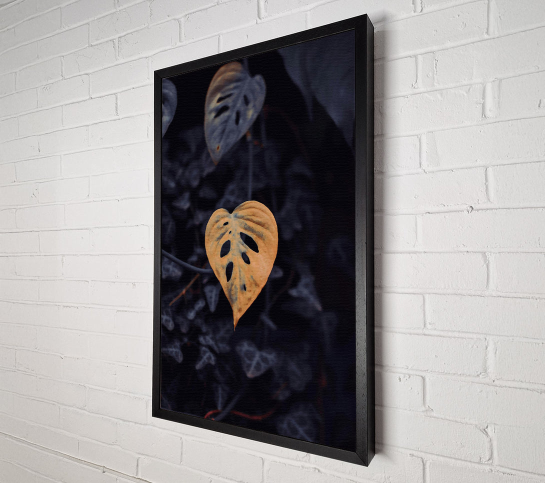  A Canvas Print of Golden Leaf Solitude Canvas Art