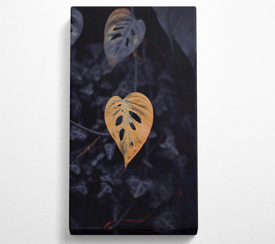  A Canvas Print of Golden Leaf Solitude Canvas Art