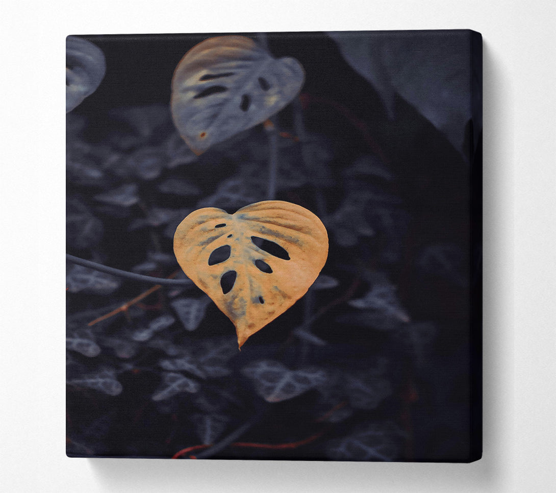  A Canvas Print of Golden Leaf Solitude Canvas Art