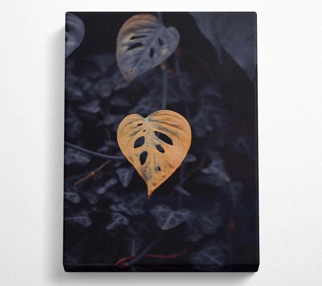  A Canvas Print of Golden Leaf Solitude Canvas Art