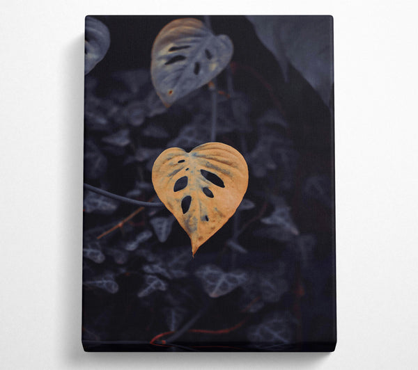  A Canvas Print of Golden Leaf Solitude Canvas Art