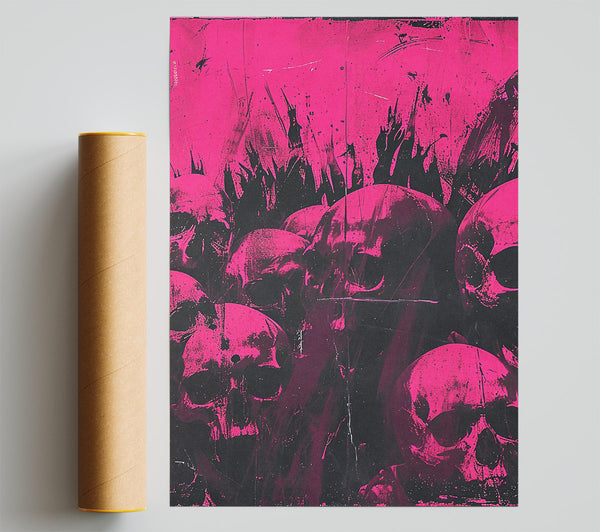 Pink Skulls Giclee Print