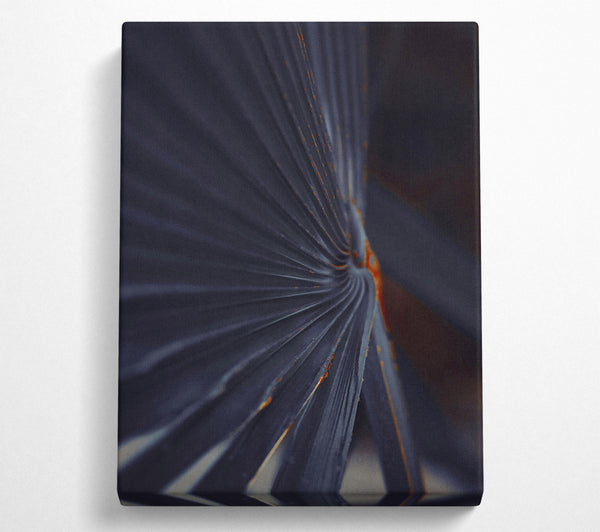  A Canvas Print of Indigo Palm Lines Canvas Print