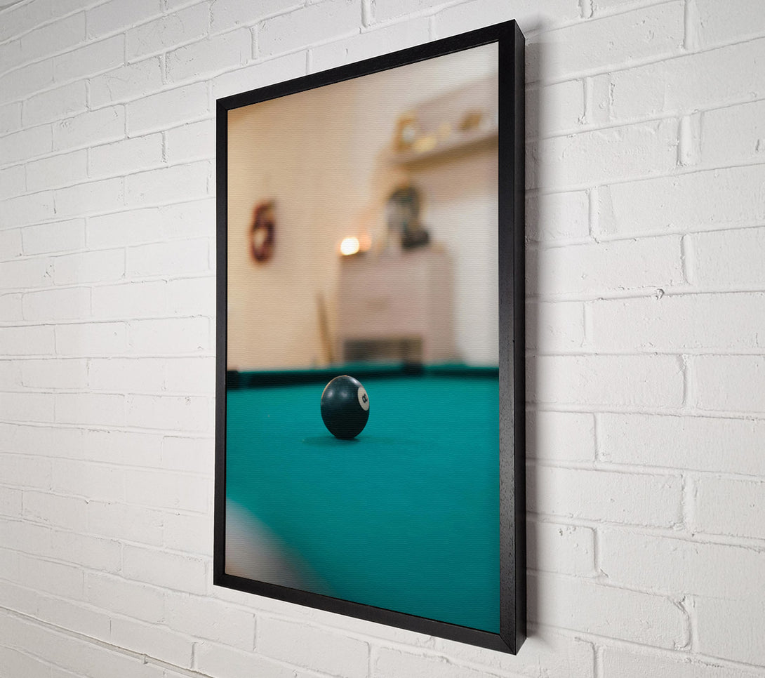  A Canvas Print of Green Felt Eight Ball Canvas Wall Art