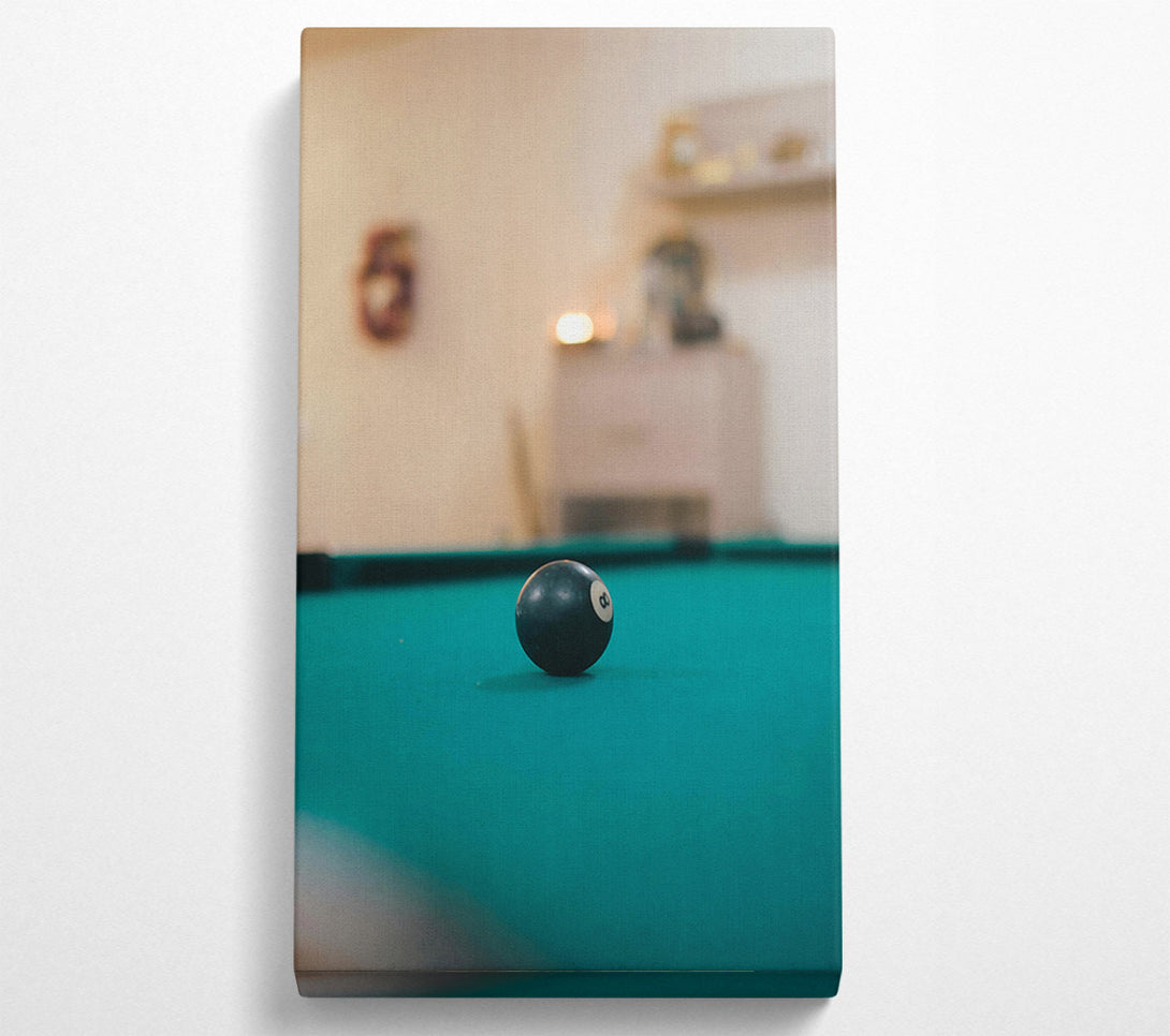  A Canvas Print of Green Felt Eight Ball Canvas Wall Art