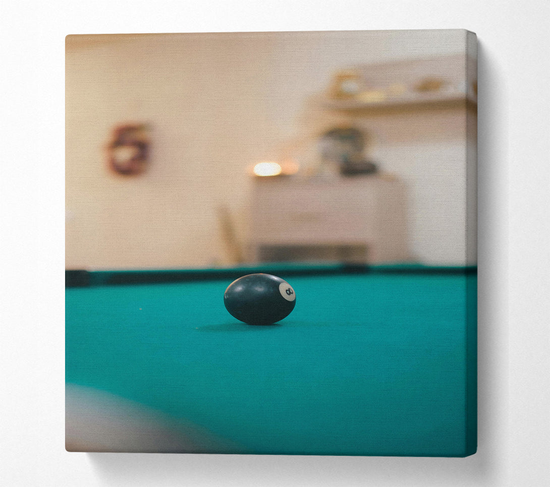  A Canvas Print of Green Felt Eight Ball Canvas Wall Art