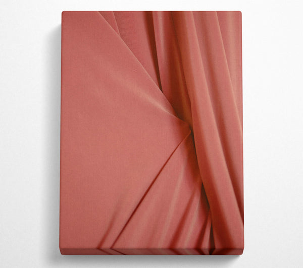  A Canvas Print of Coral Fabric Drapes Canvas Art