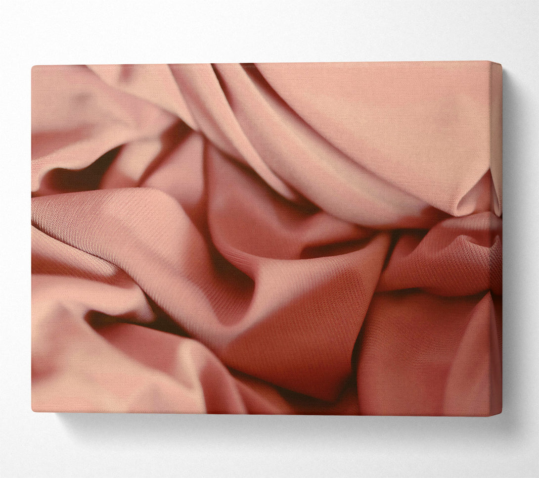  A Canvas Print of Blushing Fabric Waves Canvas Wall Art
