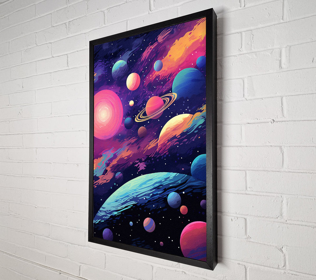  A Canvas Print of Planet Cosmic Brushstrokes Canvas Wall Art