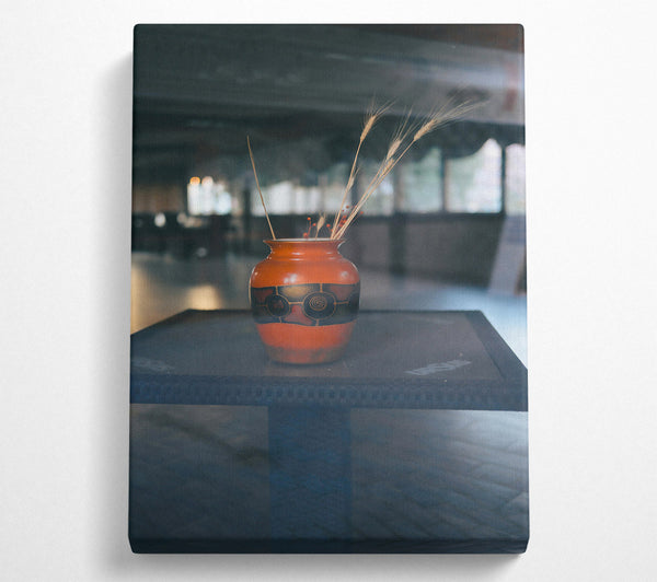  A Canvas Print of Orange Pottery Still Life Canvas Wall Art