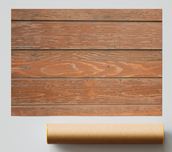 Rustic Brown Woodgrain Giclee Print