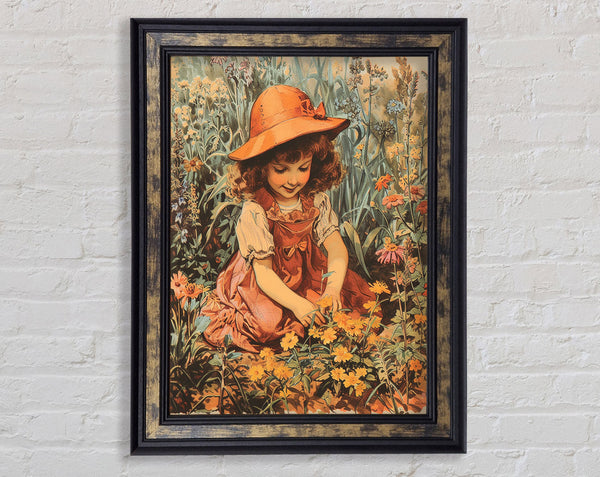 Planting The Flowers Framed Print