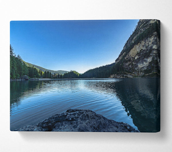  A Canvas Print of Azure Mountain Lake Canvas Art