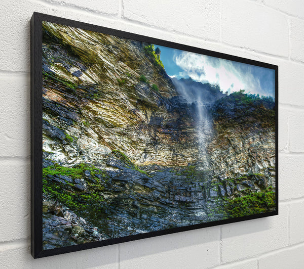 Gray Waterfall Cliffside