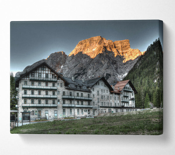  A Canvas Print of Golden Mountain Lodge Canvas Wall Art