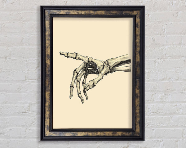 Point The Finger Bones Framed Print