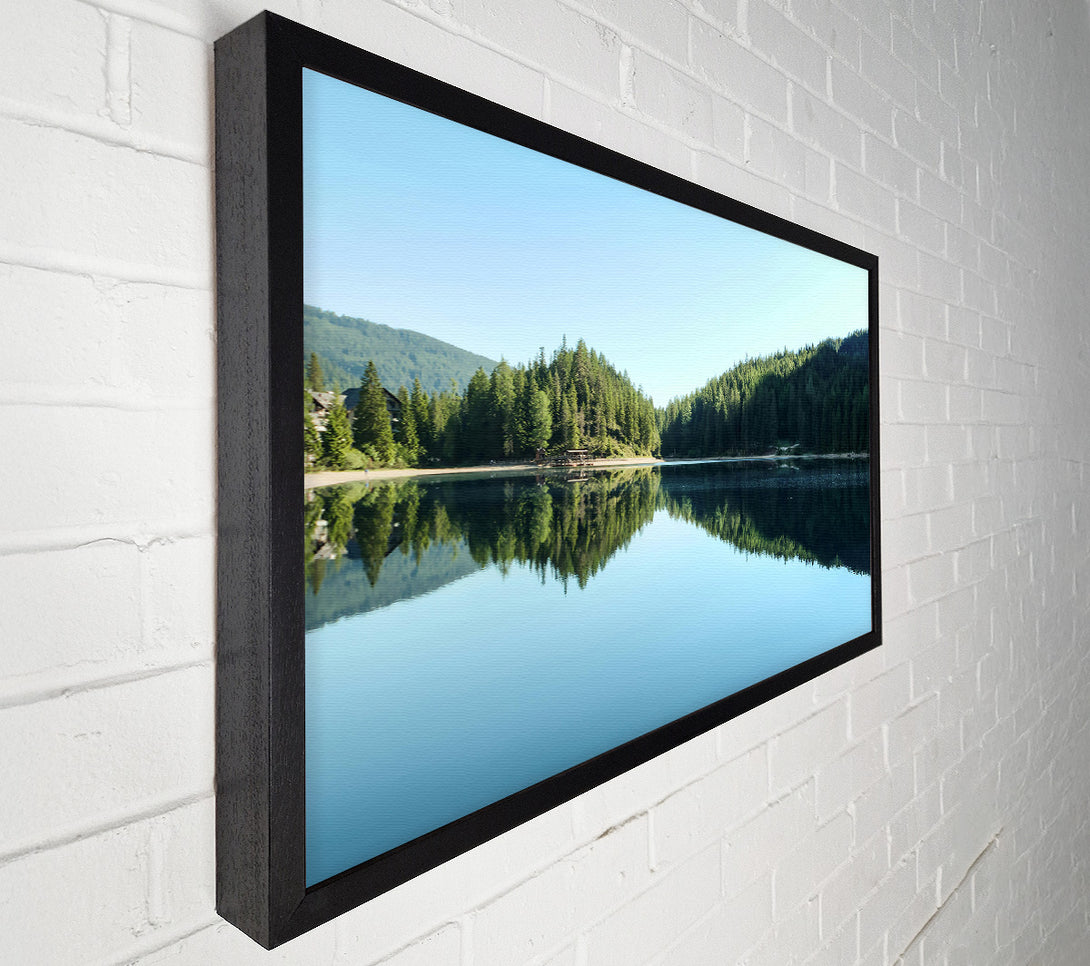  A Canvas Print of Azure Mirror Lake Canvas Art