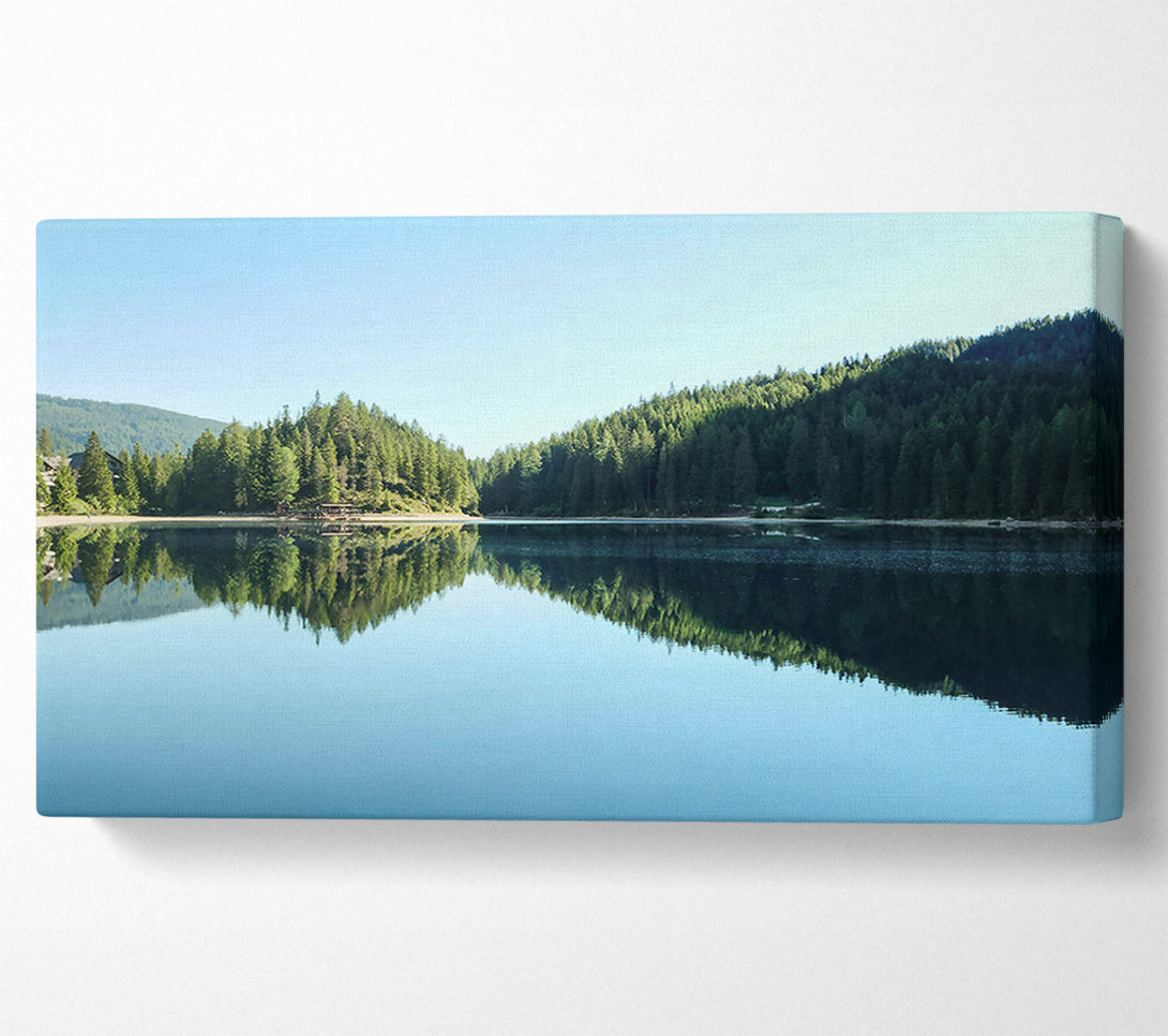  A Canvas Print of Azure Mirror Lake Canvas Art