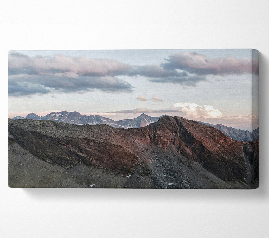  A Canvas Print of Red Peaks In Twilight Canvas Wall Art