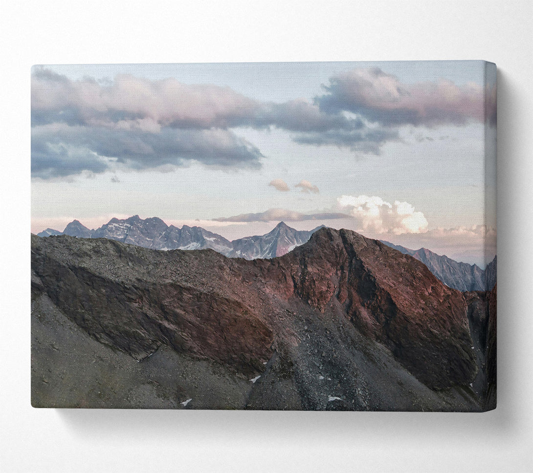  A Canvas Print of Red Peaks In Twilight Canvas Wall Art