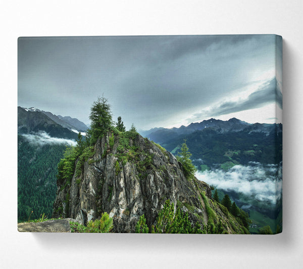  A Canvas Print of Grey Mountain View Canvas Wall Art