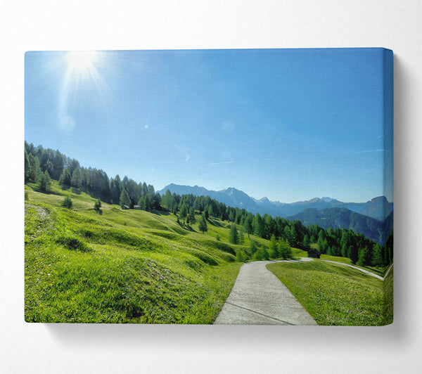  A Canvas Print of Green Mountain Path Canvas Art
