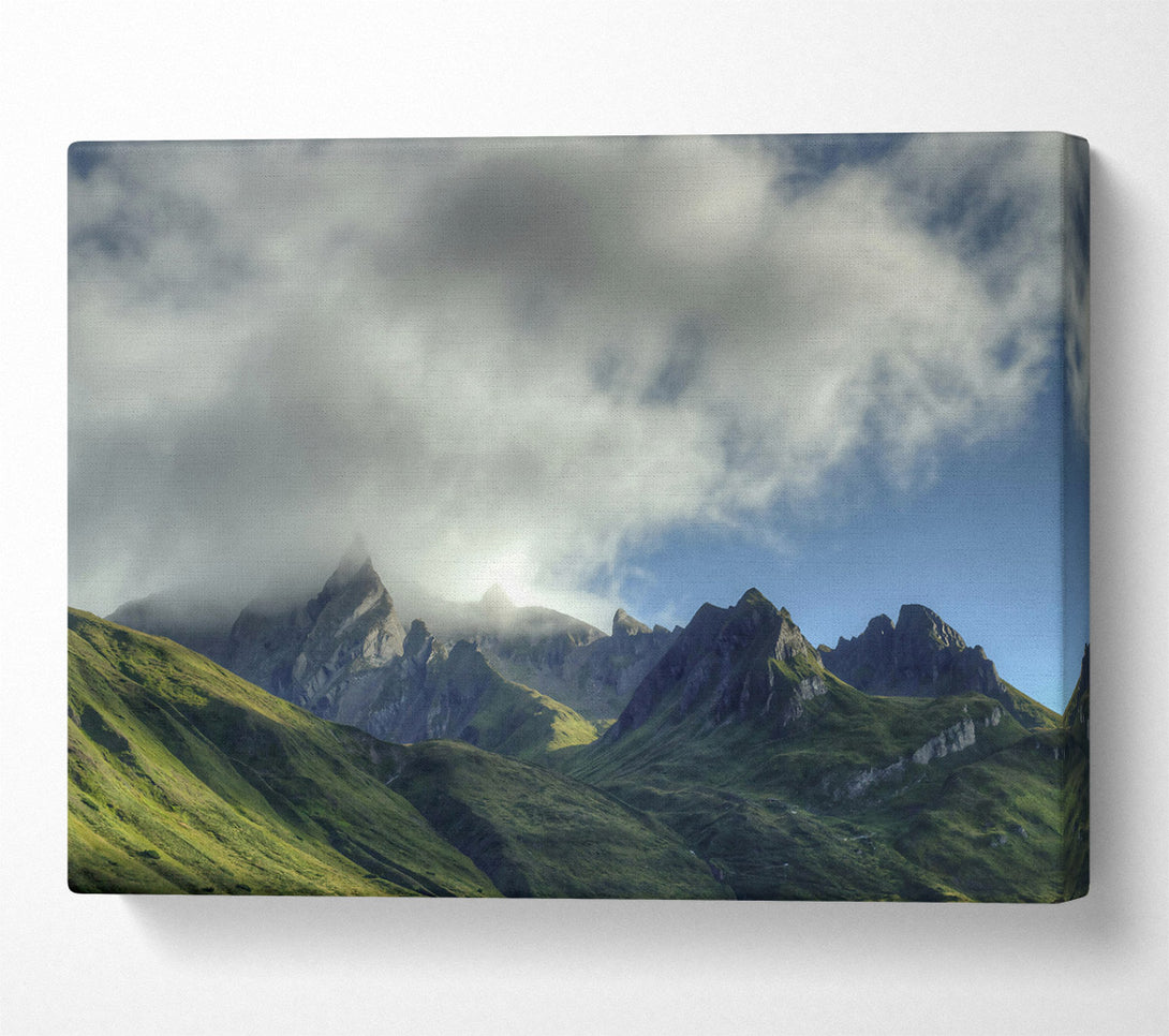  A Canvas Print of Green Mountain Mist Canvas Print