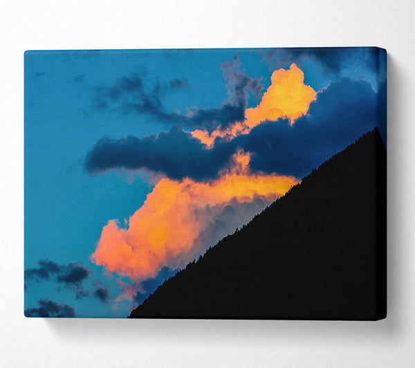  A Canvas Print of Golden Cloud Silhouette Canvas Wall Art