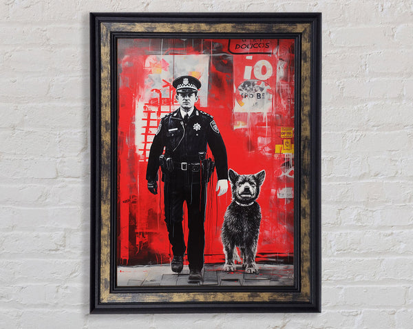 Policeman K-9 Dog Framed Print