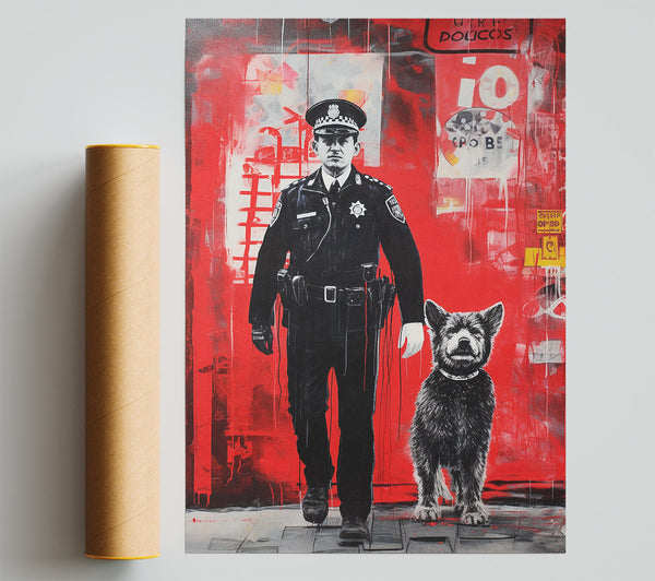 Policeman K-9 Dog Print