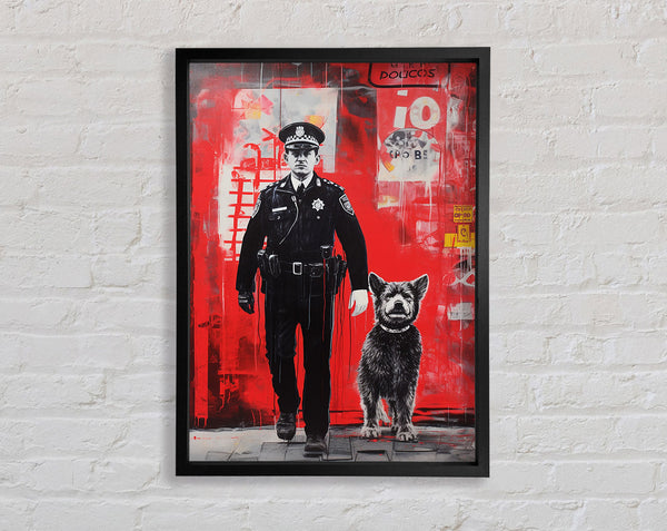 Policeman K-9 Dog Framed Print