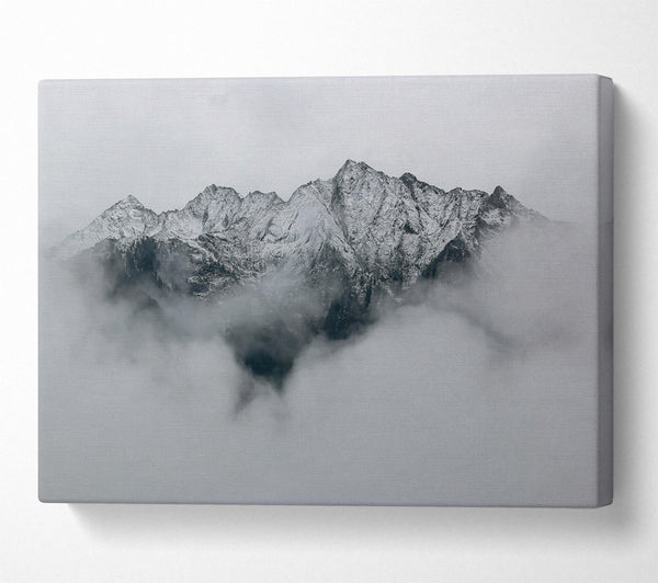 A Canvas Print of White Peaks In Fog Canvas Wall Art